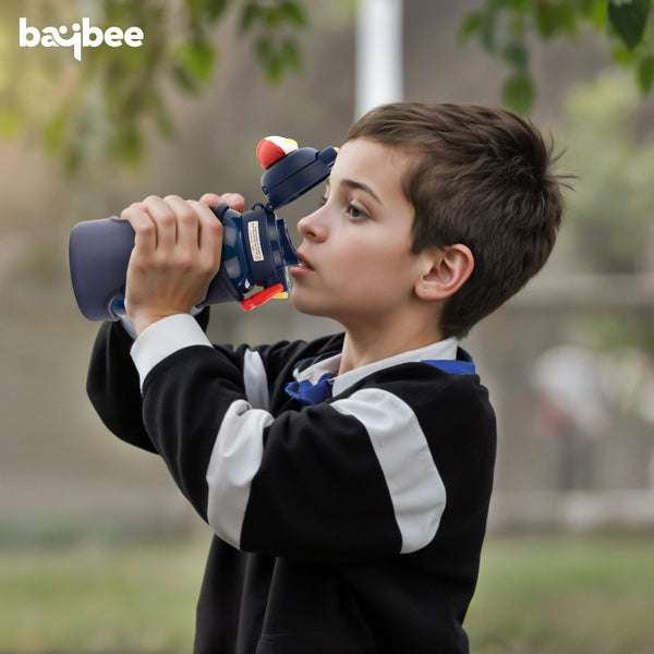 Baybee 2 in 1 Ultraman Baby Sipper Water Bottle with Straw for Kids (500ml)