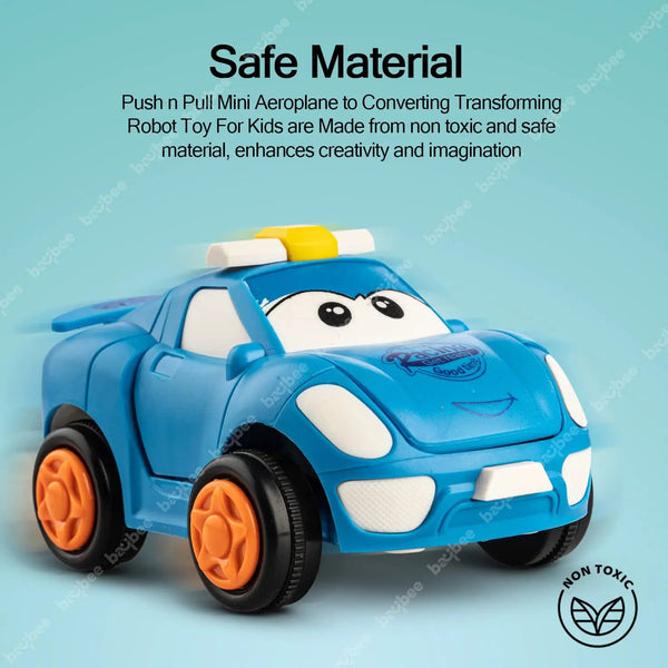 BAYBEE 2 in 1 Transformer Robot Car Toys for Kids with 360° Rotation