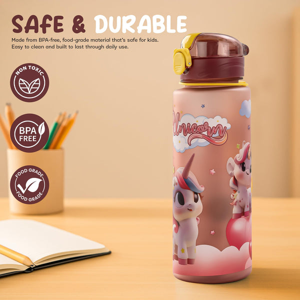Baybee Sparklehorn Sipper Bottle with Straw for Kids (700ml)