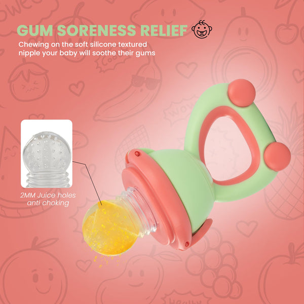 Baybee Silicone Baby Food & Fruit Nibbler for Babies, BPA Free Fresh Fruits Food Feeder