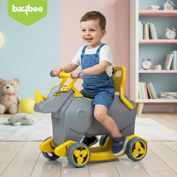 Baby Rocking Rhino 2 in 1  Ride on Toy Car for Kids