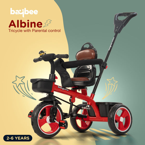 Baybee Albine 2 in 1 Baby Tricycle for Kids, Plug N Play Kids tricycle