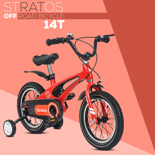 BAYBEE Stratos 14 Inch Kids Magnesium Alloy Cycle Bicycle with Training Wheels