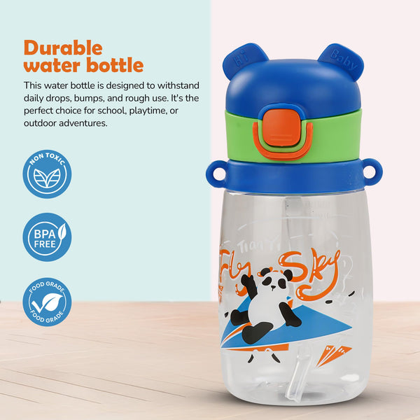 Baybee Bamboo Sipper Water Bottle with Straw for Kids Leak Proof (550ml)