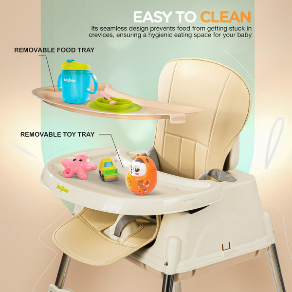 Baybee 4 in 1 Baby High Chair for Kids with Adjustable Height