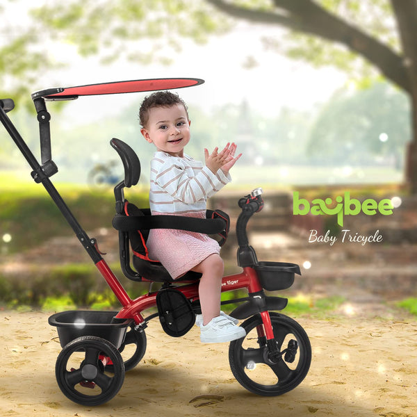 Baybee Uno 3 in 1 Baby Tricycle for Kids with Parental Push Handle