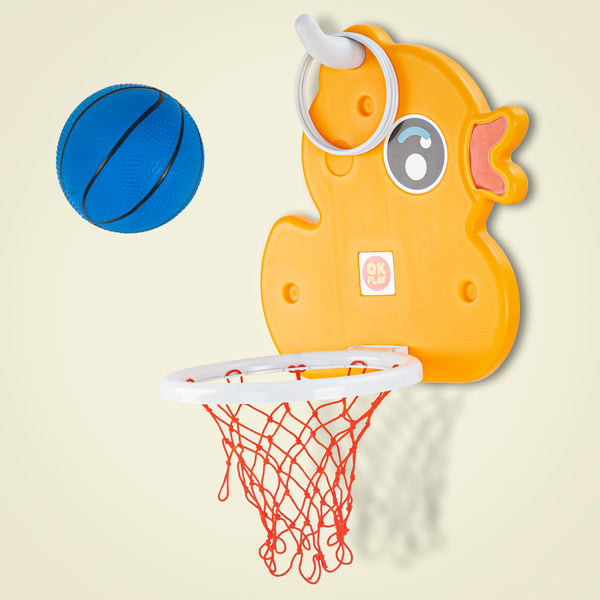 Baybee Tweetie Baby Basket Ball Hoop for Kids Indoor Play Area Setup with Hook Hole & Wall Mountable