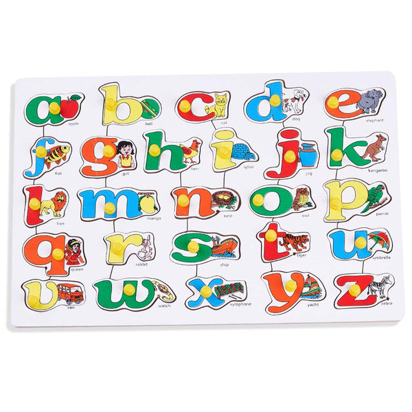 Baybee Wooden A to Z Alphabet Puzzle Board with Knobs