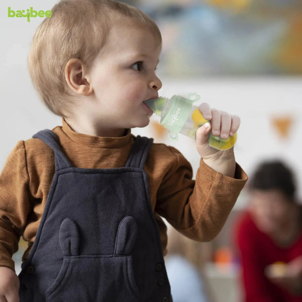 Baybee Silicone Baby Food Feeder with Soft Spoon, Fresh Fruits Feeder