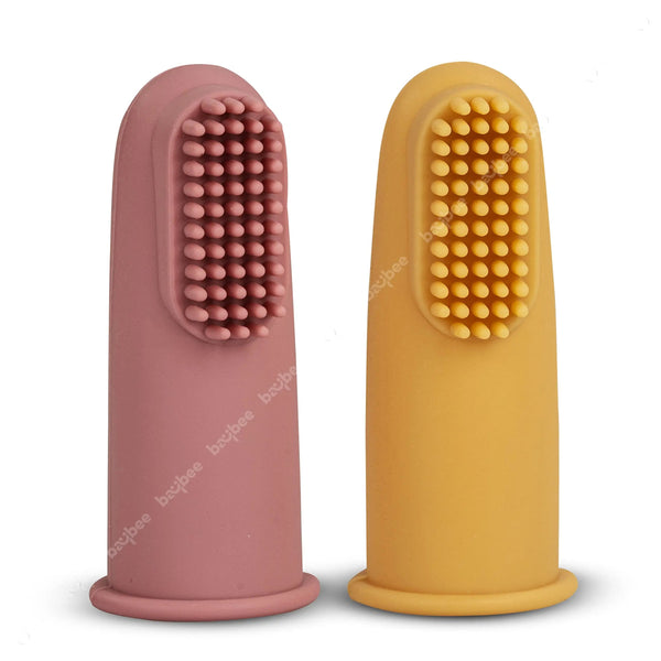 Baybee Silicon Baby Finger Toothbrush with Super Soft Bristles Food Grade BPA Free