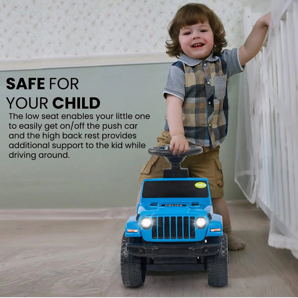 Baybee Villy Push Ride on Car for Kids Ride on Push Cars with Music Light & High Backrest