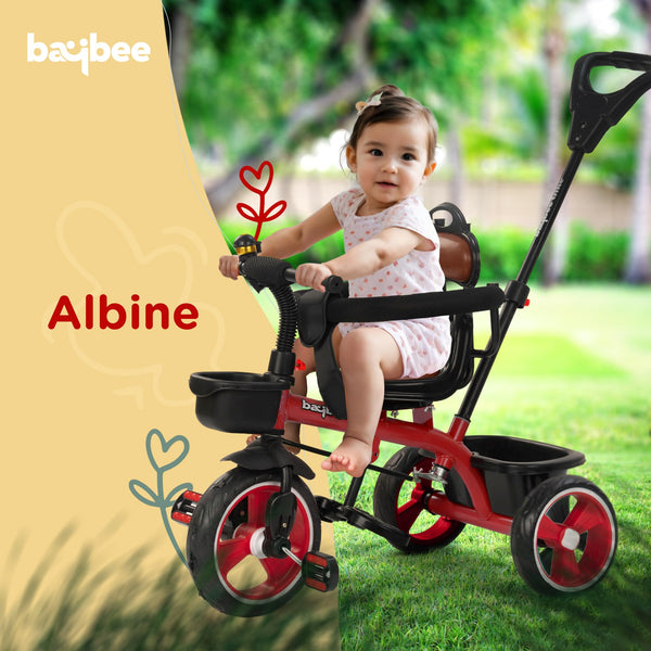 Baybee Albine 2 in 1 Baby Tricycle for Kids, Plug N Play Kids tricycle