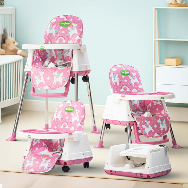 Baybee 4 in 1 Convertible High Chair for Kids Foldable Baby Feeding Chair