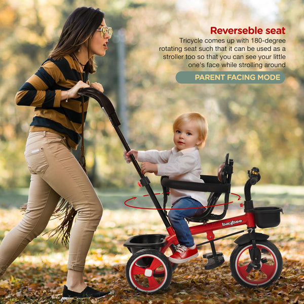 Baybee Albine 2 in 1 Baby Tricycle for Kids, Plug N Play Kids tricycle
