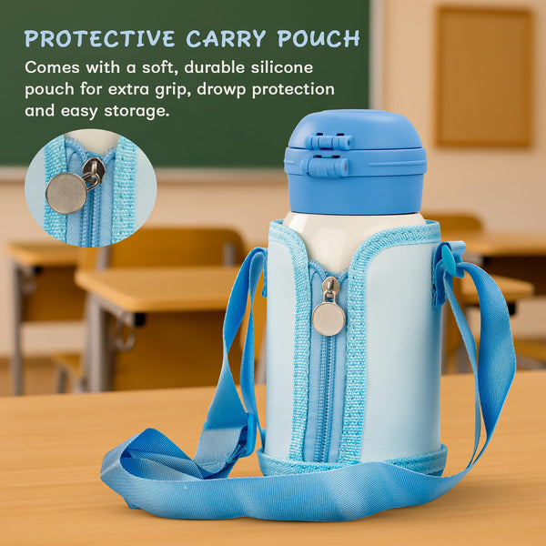 Baybee 2 in 1 PandaPlunge Baby Sipper Bottle with Straw for Kids Sipper Water Bottle (550ml)