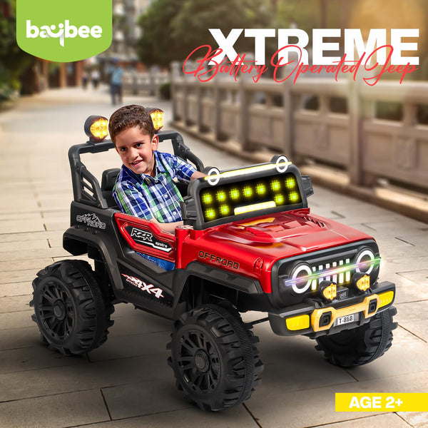 Baybee Xtreme 4x4 Battery Operated Jeep for Kids (Painted)