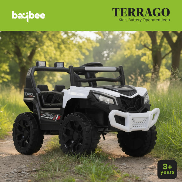 Baybee Terrago Battery Operated Jeep for Kids, Ride on Toy Baby Car with Light & Music
