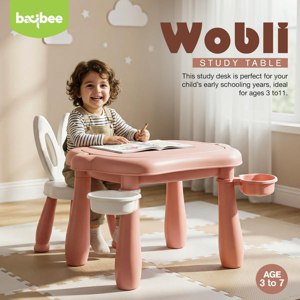 Baybee 5-in-1 Study Table with Chair for Kids