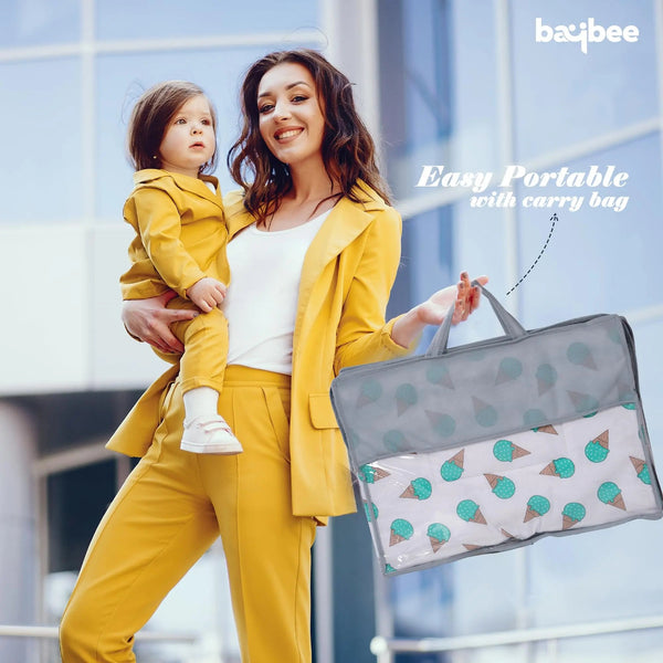 Baybee 3 in 1 Cotton Baby Bed Cum Carry Bed for New Born 0-6 Months Boys Girls