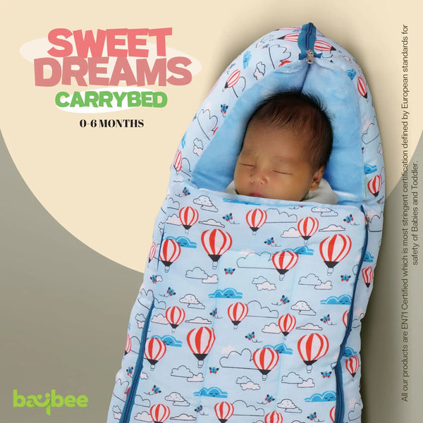 Baybee 3 in 1 Velvet Cotton Baby Bed Carry Bed