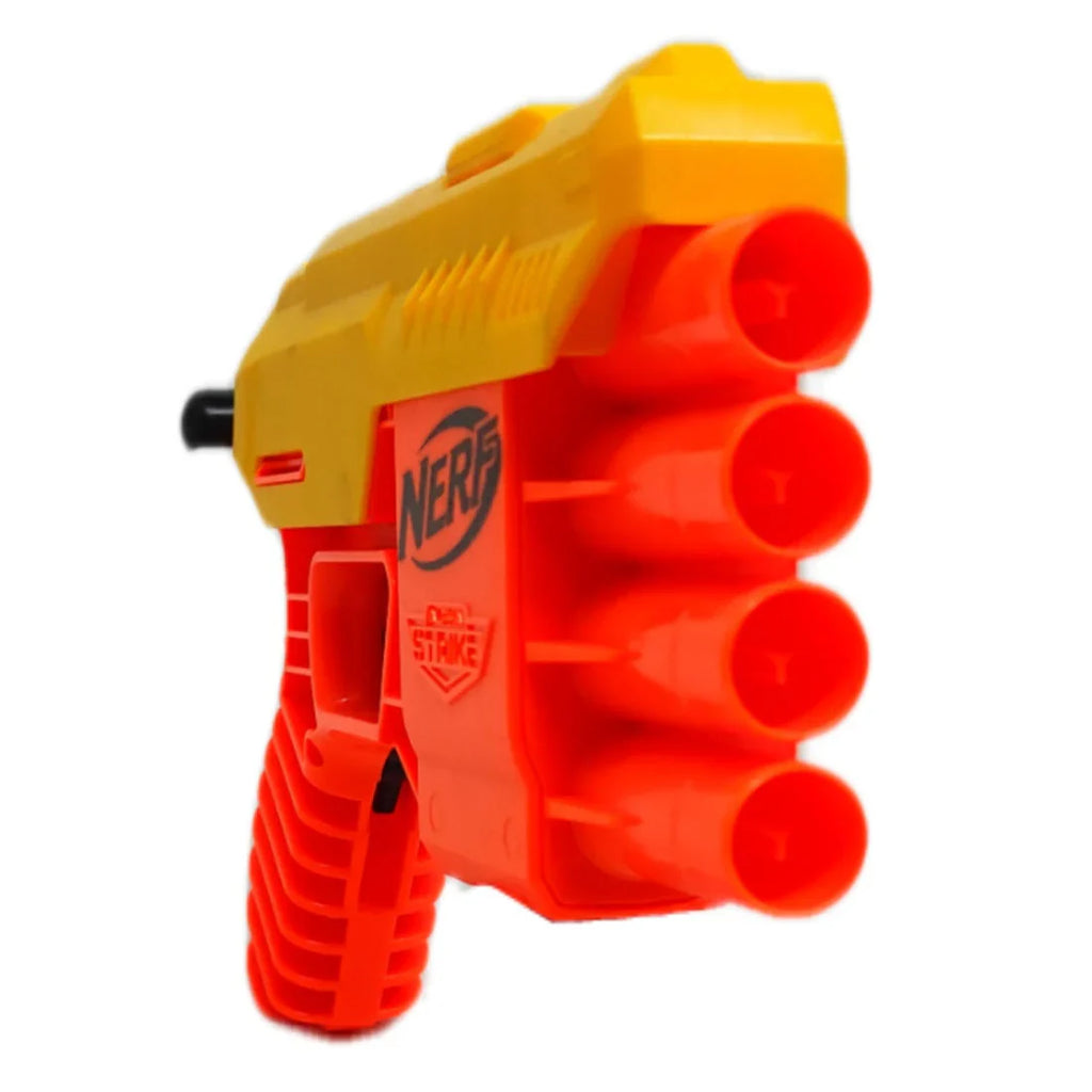Nerf Alpha Strike Fang QS-4 Blaster, 4-Dart Blasting Fire 4 Darts In A Row, 10 Official Nerf Elite Darts Easy Load-Prime-Fire | hasbro | sams toy for Kids