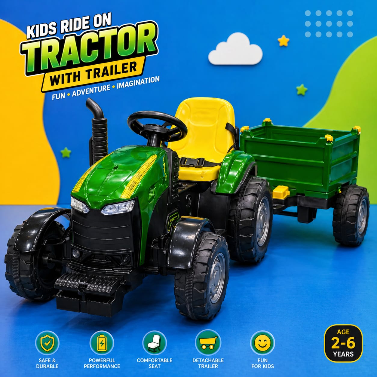 Kids Tractor Ride On