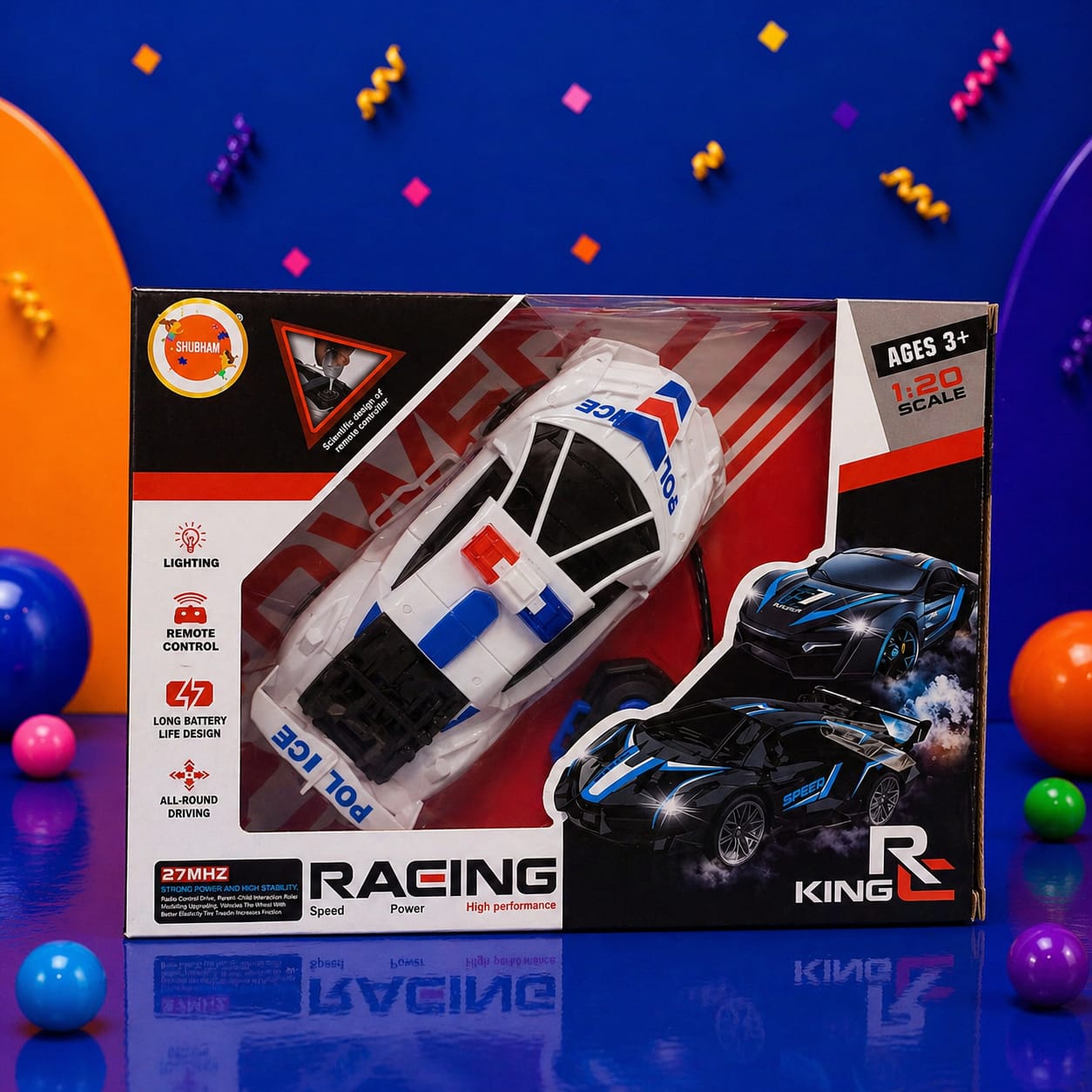 R/C King Police Car for Kids
